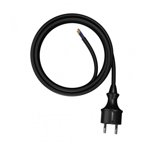 Awtools przewód z wtyczką 3m 3x1,5 czarny h05vv-f