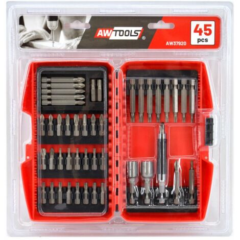 AWTOOLS SCHRAUBENDREHER-BIT-SET S2 45-tlg.