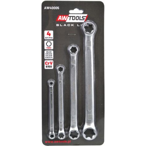 AWTOOLS SET DE WRENCHES DE TORX E6-E24 4 pcs.