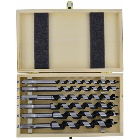 Awtools Set di 6 Punte da Legno 230 mm Punta Autocentrante
