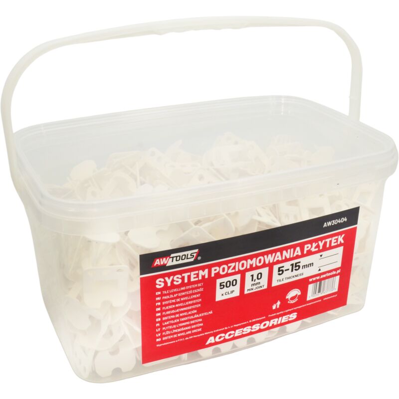 Awtools system poziomowania bramkowy 1,0mm 500szt. (bramka 5-15mm)