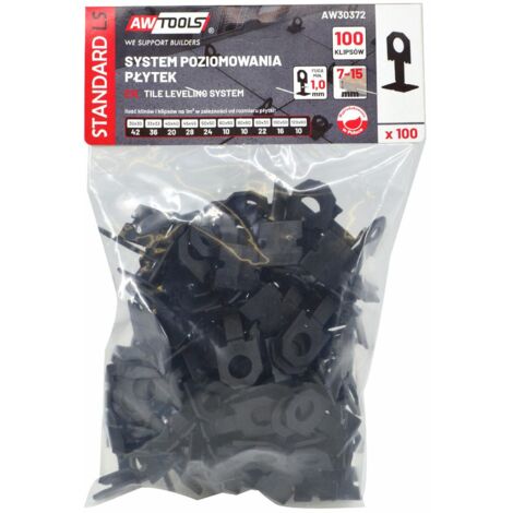 Awtools system poziomowania płytek standard 1,0mm - 7-5mm - klips 100szt.