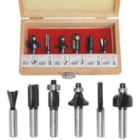 AWTOOLS TAGLIERINA PER LEGNO, SET DA 6, GAMBO DA 8 MM