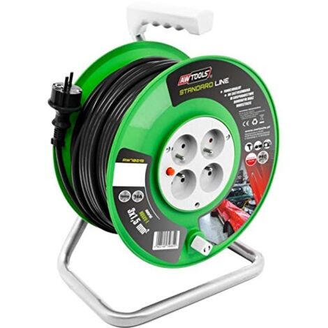 Awtools Verlängerungstrommel Profi 40m 3x2,5mm 16a / 3680w / ip44