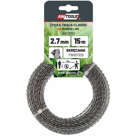 Awtools żyłka tnąca classic 2,7x15m/skręcana