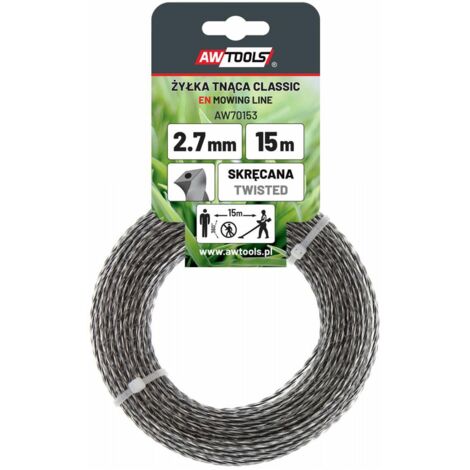 Awtools żyłka tnąca classic 2,7x15m/skręcana