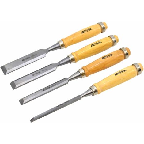 Awtools zestaw dłut z drewnianymi uchwytami 4 sztuki 6/12/18/24 mm