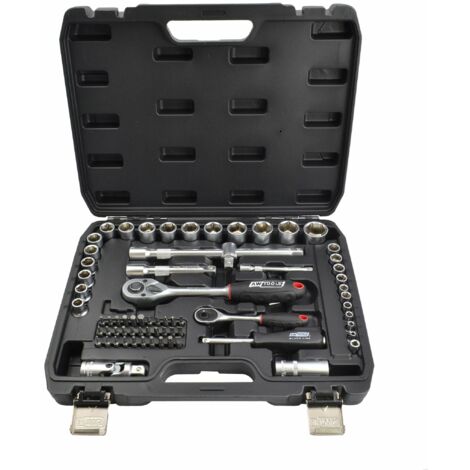 Awtools zestaw kluczy   72el 1/2" / 1/4" black line