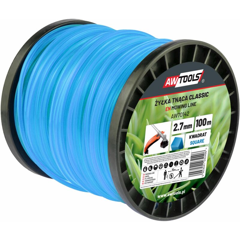 Awtools żyłka tnąca classic 2,7x100m / kwadrat
