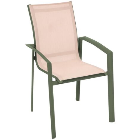 Axant Gartensessel beige leinen lorbeerfarben - Hespéride