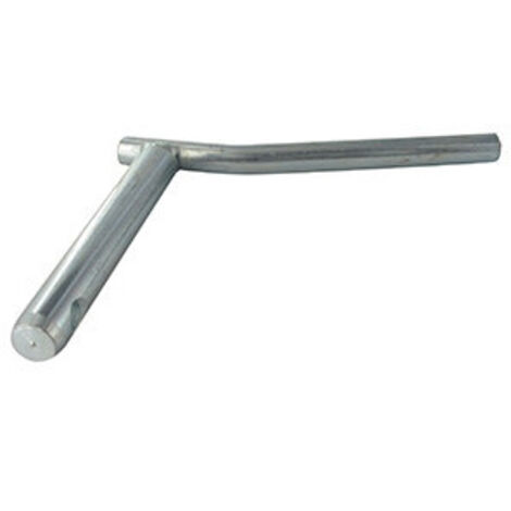 Axe d'attelage adaptable - Longueur (depuis la base jusqu'au centre du trou de goupille): 100mm. Ø axe: 16mm. Ø goupille: 8,5 mm