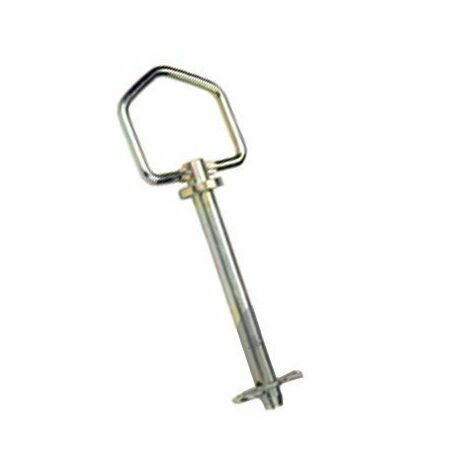 Axe d'attelage universel 12,7mm – Longueur 105mm – Avec poignée pour manipulation facile – Goupille de maintien sécurisée