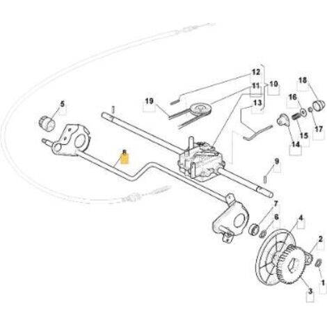 AXE DE ROUE ARRIÈRE ZNB PAN/NP ORIGINAL STIGA - 381302867/0
