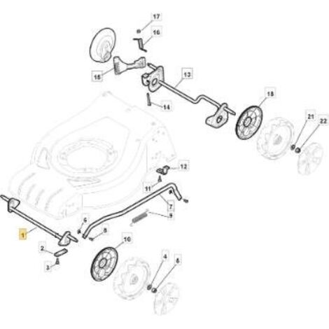AXE DE ROUE AVANT D180 ZNB CRUISER 43 ORIGINAL STIGA - 381302929/0