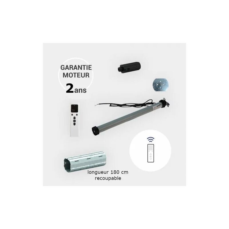Axe motorisé radio 20 Nm zf 54 mm longueur 180 cm recoupable