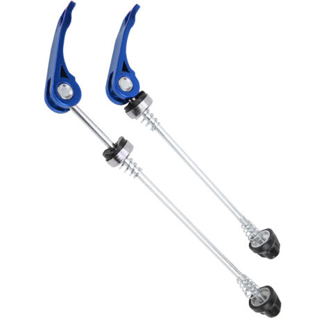 Axe Rapide Vélo Route VTT, 2 Pièces pour Roue Avant Arrière - Accessoire Vélo Bleu
