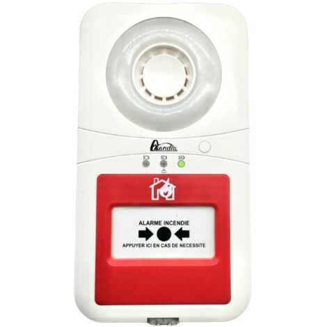 Axendis – Centrale d'alarme type 4 à pile – Alimentation 2 piles AA 1,5V – Sirène 90 dB – Installation rapide en 5 minutes – Indice de protection IP30