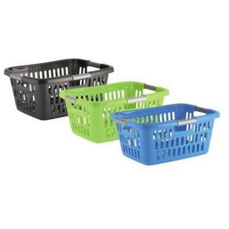 AXENTIA Wäschekorb axentia Ergonomic 61 x 24 x 41 cm (B x H x T) 40l Kunststoff farbig sortiert(freie Farbauswahl nicht möglich)