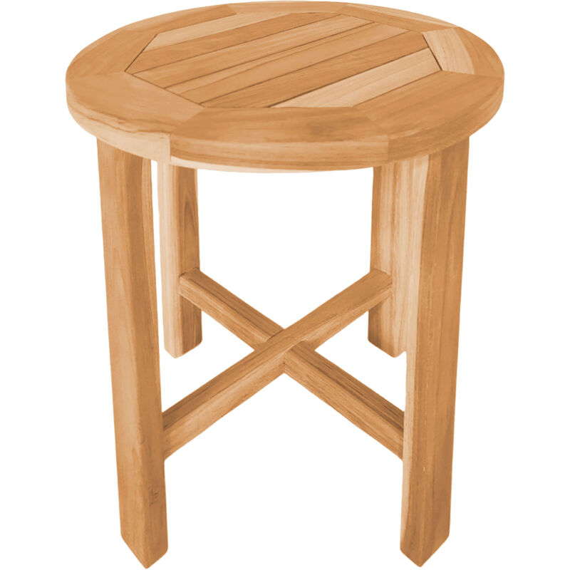 AXI Alya Table d'Appoint ronde en Bois de Teck Petite Table pour Jardin, Balcon ou Terrasse - 45 x 45 x 50 cm AXI Alya Table d'Appoint ronde en Bois de Teck Petite Table pour Jardin, Balcon ou Terrasse - 45 x 45 x 50 cm