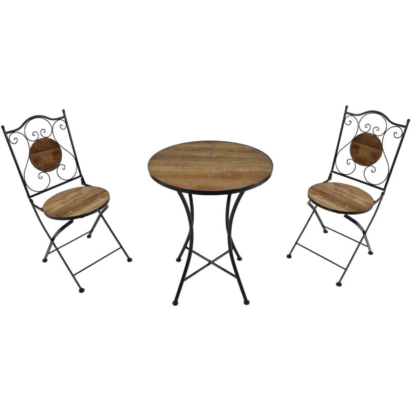 AXI - Amélie Table et Chaise Bistrot, 2 Chaises 1 Table, Ensemble Bistro Extérieur Style Grange Bois - Salon de Jardin Bistrot, Table Bistrot
