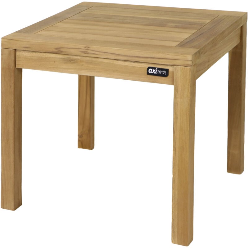 August Table d'appoint, marron Table d'appoint, forme carrée, 100 % teck, pour le jardin, le balcon ou même l'intérieur Table d'appoint 50 x 50 x 45