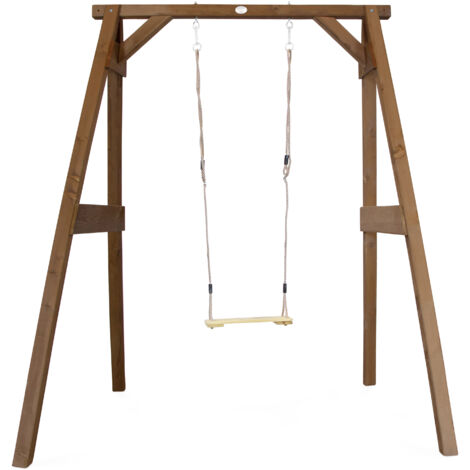 AXI – Balançoire en bois de Hemlock FSC – 1 balançoire incluse – Dimensions 181 x 160 x 215 cm – Poids max 150 kg – Hauteur réglable