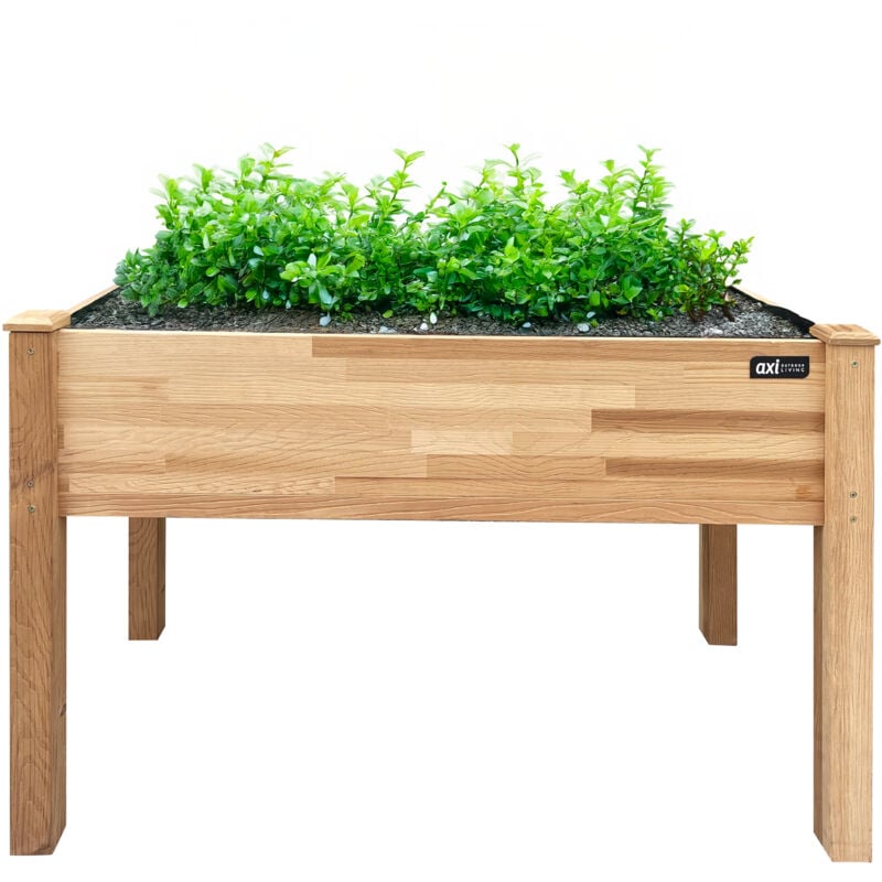 AXI - Jardinière surélevée, marron Jardinière Bois de pruche 100 % fsc - Format pratique pour le jardin / balcon / patio - 122 x 61 x 78 cm