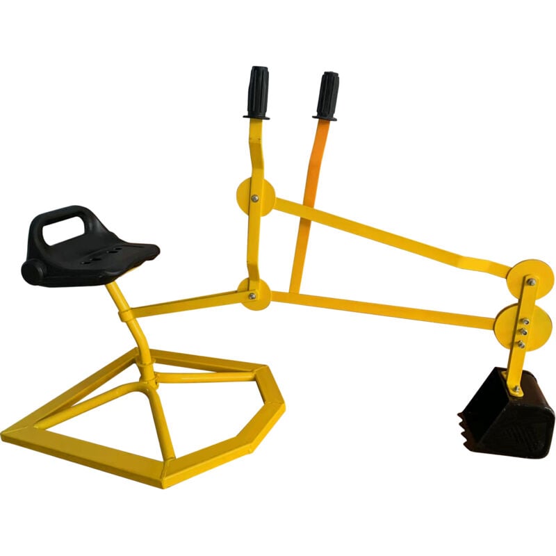 AXI - Justin la Pelleteuse Jouet Pelleteuse Jouet Extérieur pour le bac à sable Montage Facile et rapide couleur Jaune et Noir Jouet pelleteuse pour