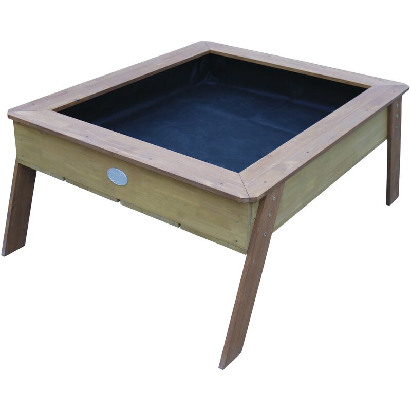 Linda Table de Culture en bois avec Bac & Voile de Jardin Potager sur Pied / Jardinière en marron Peut aussi être utilisé comme table de sable pour