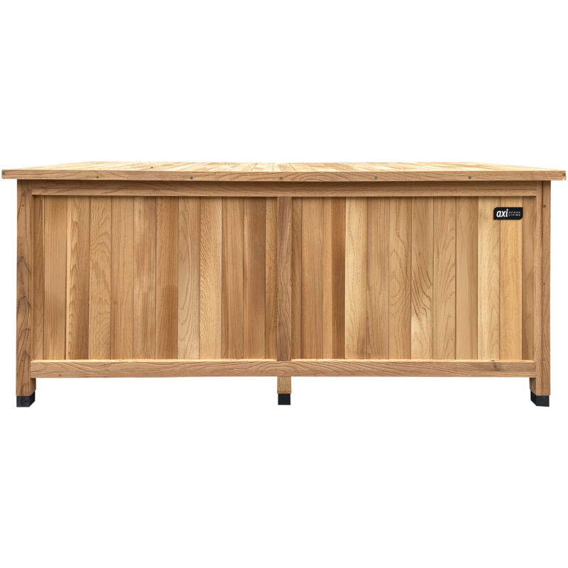 AXI Milo Coffre de jardin en bois brun Coffre de rangement d'extérieur pour le jardin avec fond et serrure Meuble Exterieur Rangement Outils de