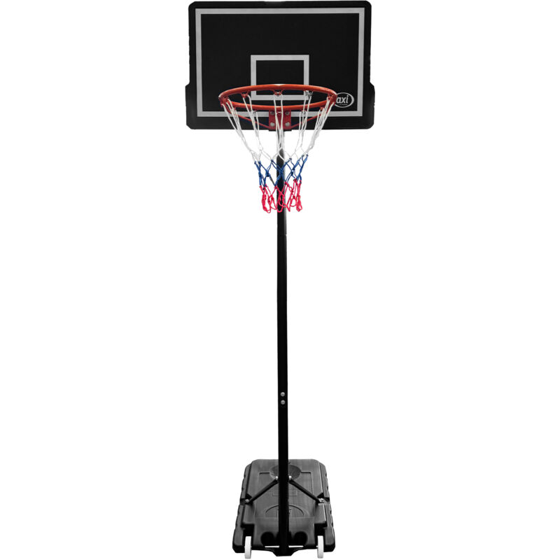 AXI - Panier de Basket sur Pied Premium 145-207 cm Noir et Blanc a partir de 6 ans et + Facile à déplacer Jeux Plein Air Panier de Basket