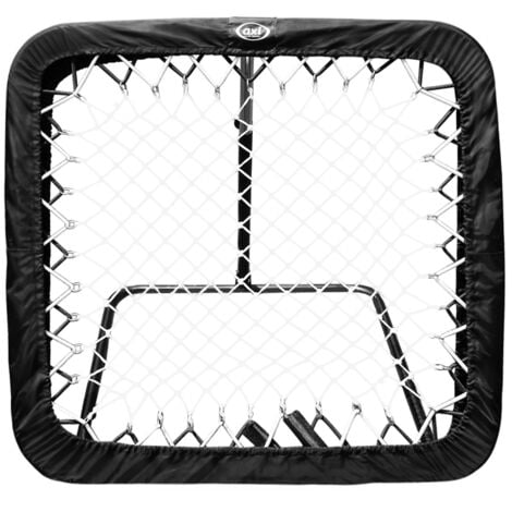 AXI Rebounder Pro88 Filet de Rebond Football Noir - 88x88cm Rebondisseur de Foot Réglable Kickback - Multisport Filet en PP Résistant de 4 mm d'épaisseur avec élastique A partir de 2 ans