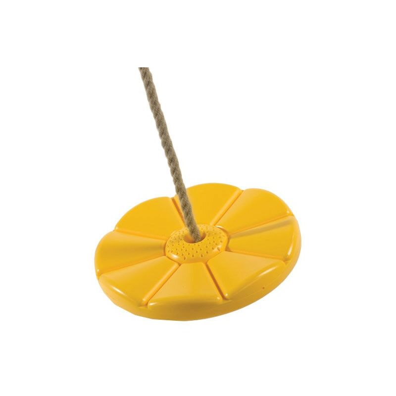 Siège Balançoire ronde en plastique jaune Balançoire Enfant - 27 cm - Jaune - AXI
