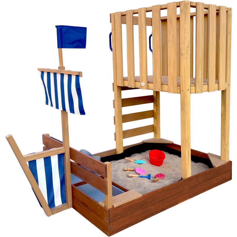 AXI - Vicky Aire de Jeux en Bois / Aire de jeux extérieur, bac à sable, cuisine de jeu et tableau noir Jeux en Bois Extérieur