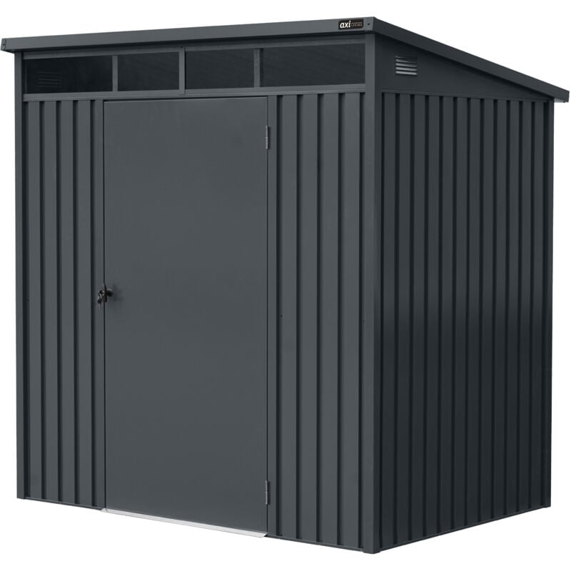 Victor Abri de Jardin métallique, anthracite Cabanon Jardin/abri pour jardin/abri de jardin en metal 132 x 192 x 201 cm - AXI