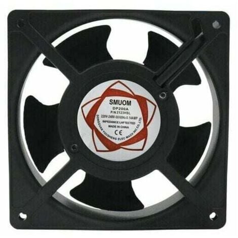 ALOVEZ Axialventilator für Kaminkasten, einsteckbare Hochtemperatur-Metallflügel, leise, universell, 120 x 120 x 38 mm