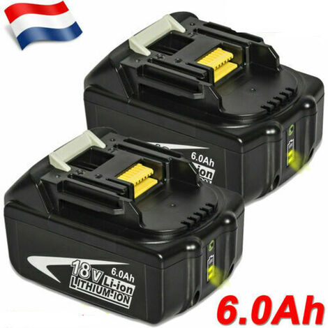 Axilief – Pack de 2 batteries 18V 6.0Ah compatible Makita – Performance fiable pour outils – Tension 18V – Idéal pour chantiers exigeants - BL1860