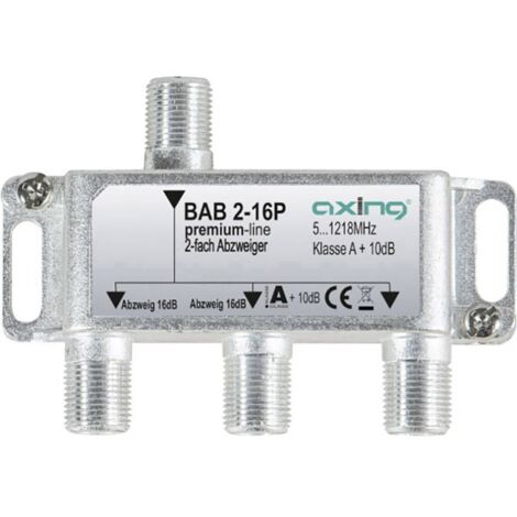 Axing BAB 2-16P Dérivateur TV câble 2 voies 5 - 1218 MHz X998891
