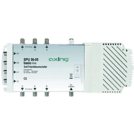 Axing SPU 56-05 SAT multiswitch Ingressi (Multiswitch): 5 (4 satellitare / 1 terrestre) Numero utenti: 6 compatibile Qu