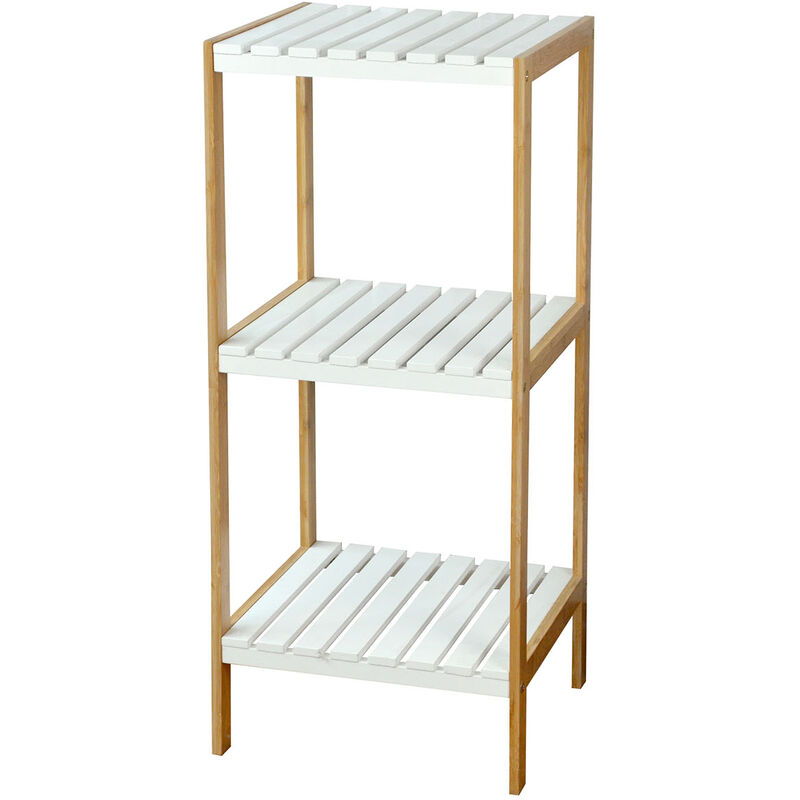 Axis - Etagère à 3 niveaux en bambou et Mdf - 34X33X80Cm