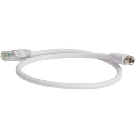 BIS-ELECTRIC Axitronic CORDBALRJF040 Cordon balun de liaison Fiche F / RJ45 - Longueur 400mm