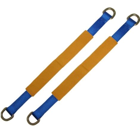 Axle Recovery Straps Heavy Duty X2 500MM Long (D Rings Polyester Transport)