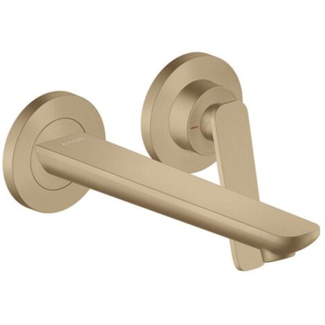 Axor Citterio C - Miscelatore ad incasso per lavabo, con sistema di scarico, montaggio a 2 fori, EcoSmart, bronzo spazzolato 49110140