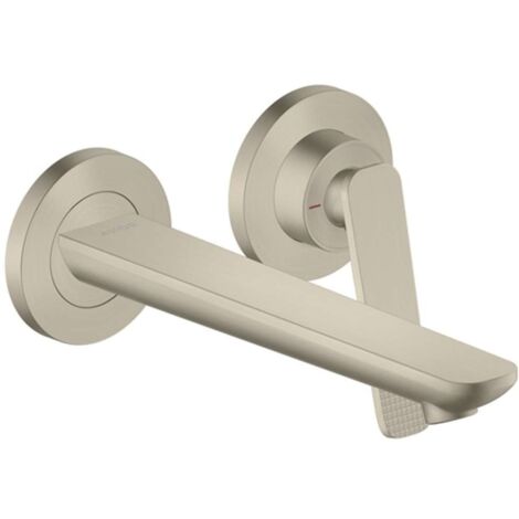 Axor Citterio C - Miscelatore ad incasso per lavabo, con sistema di scarico, montaggio a 2 fori, EcoSmart, nichel spazzolato 49111820