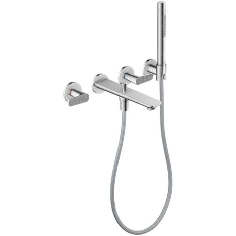Axor Citterio C - Miscelatore ad incasso per vasca da bagno, installazione a 4 fori, con corpo incasso, con accessori, cromo 49481000