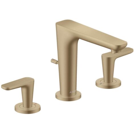 Axor Citterio C - Miscelatore da lavabo con sistema di scarico, montaggio a 3 fori, EcoSmart, bronzo spazzolato 49061140