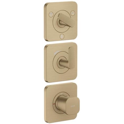Axor Citterio C - Miscelatore termostatico ad incasso per 3 utenze, bronzo spazzolato 49711140
