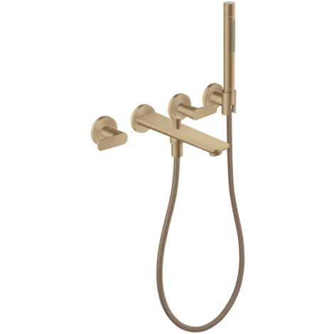 Axor Citterio C - Miscelatore vasca incasso, installazione a 4 fori, con accessori, bronzo spazzolato 49481140