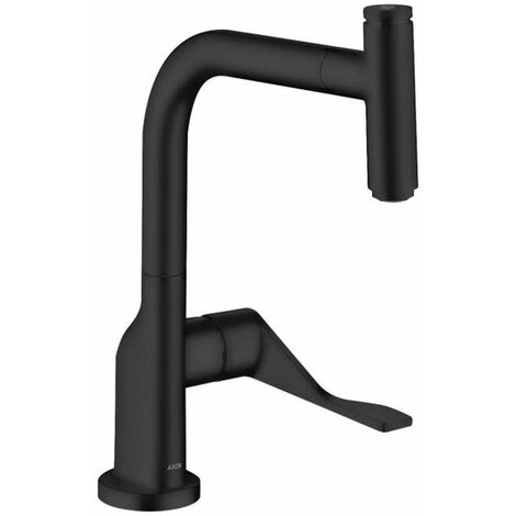 Axor Citterio - Miscelatore da lavello con bocca di erogazione estraibile, nero opaco 39861670