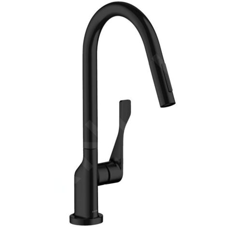 Axor Citterio - Mitigeur d’évier avec douchette escamotable, noir mat 39835670